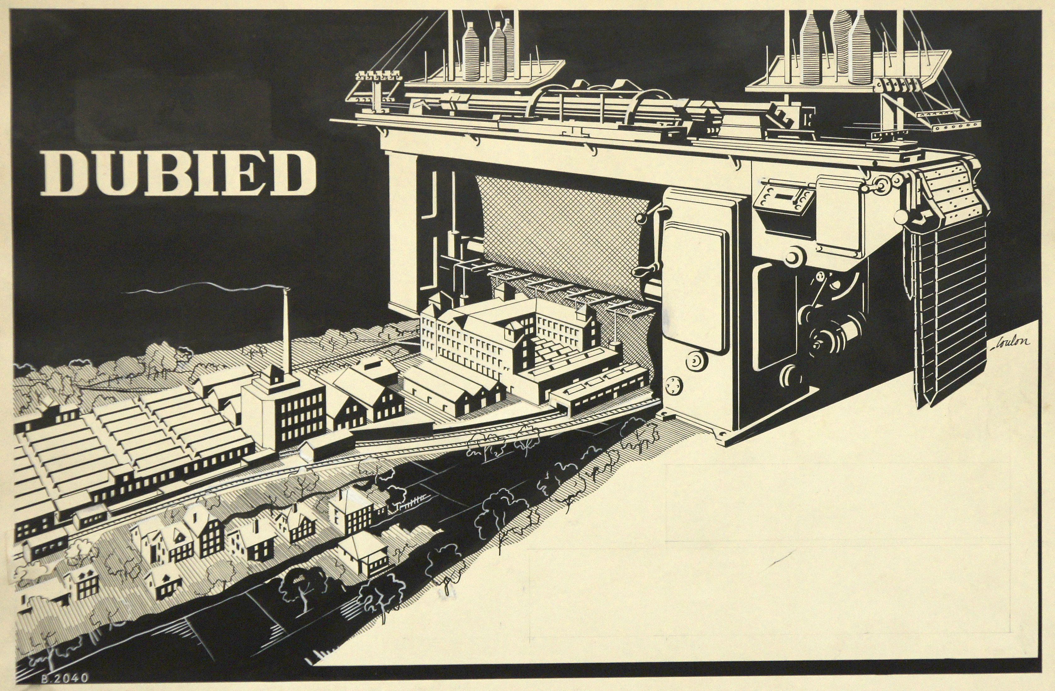 Maquette d’affiche, Eric de Coulon, sans date, encre sur papier