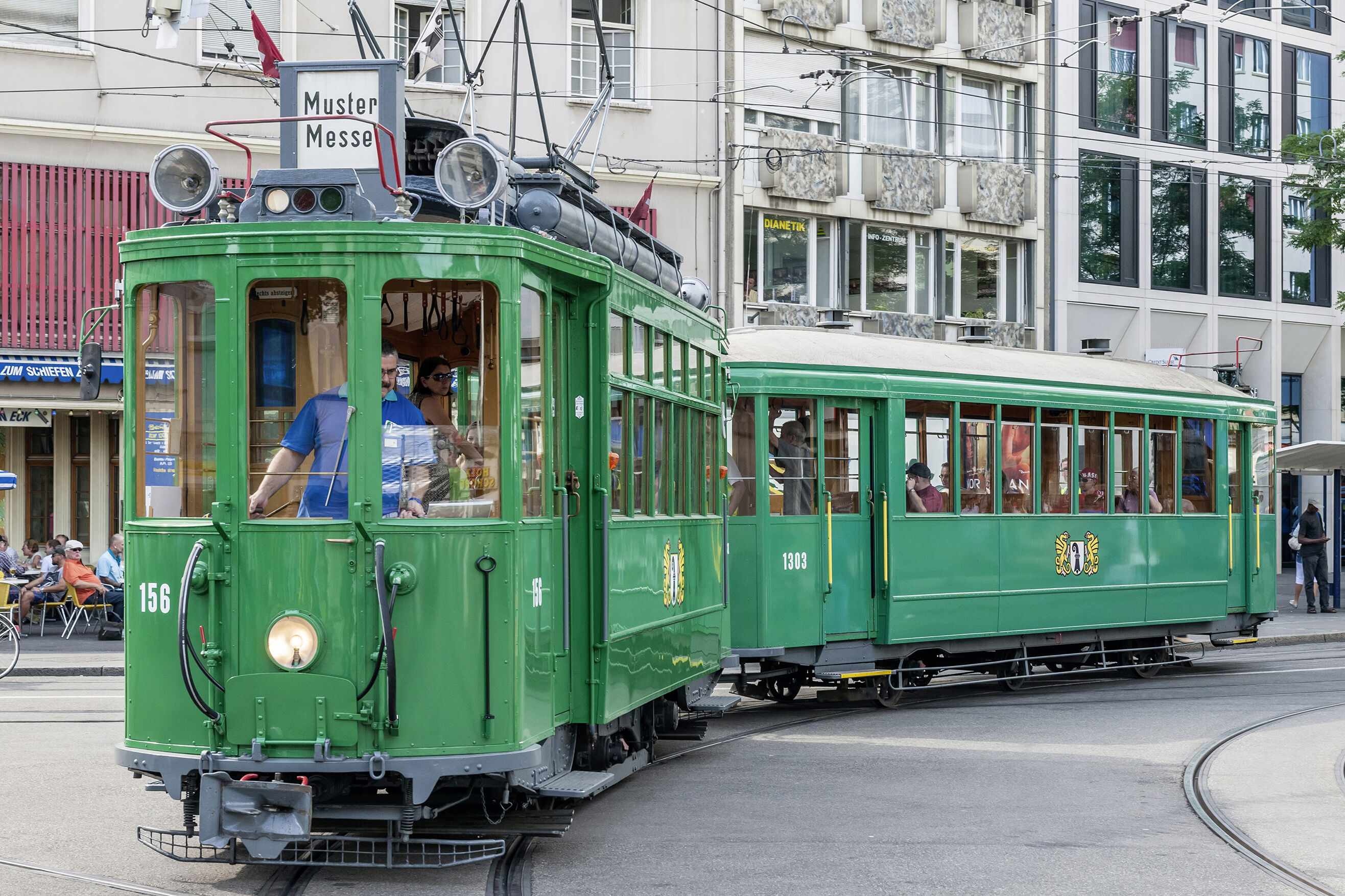 BS – Unterwegs im Kleinbasel. Tram-Oldtimer