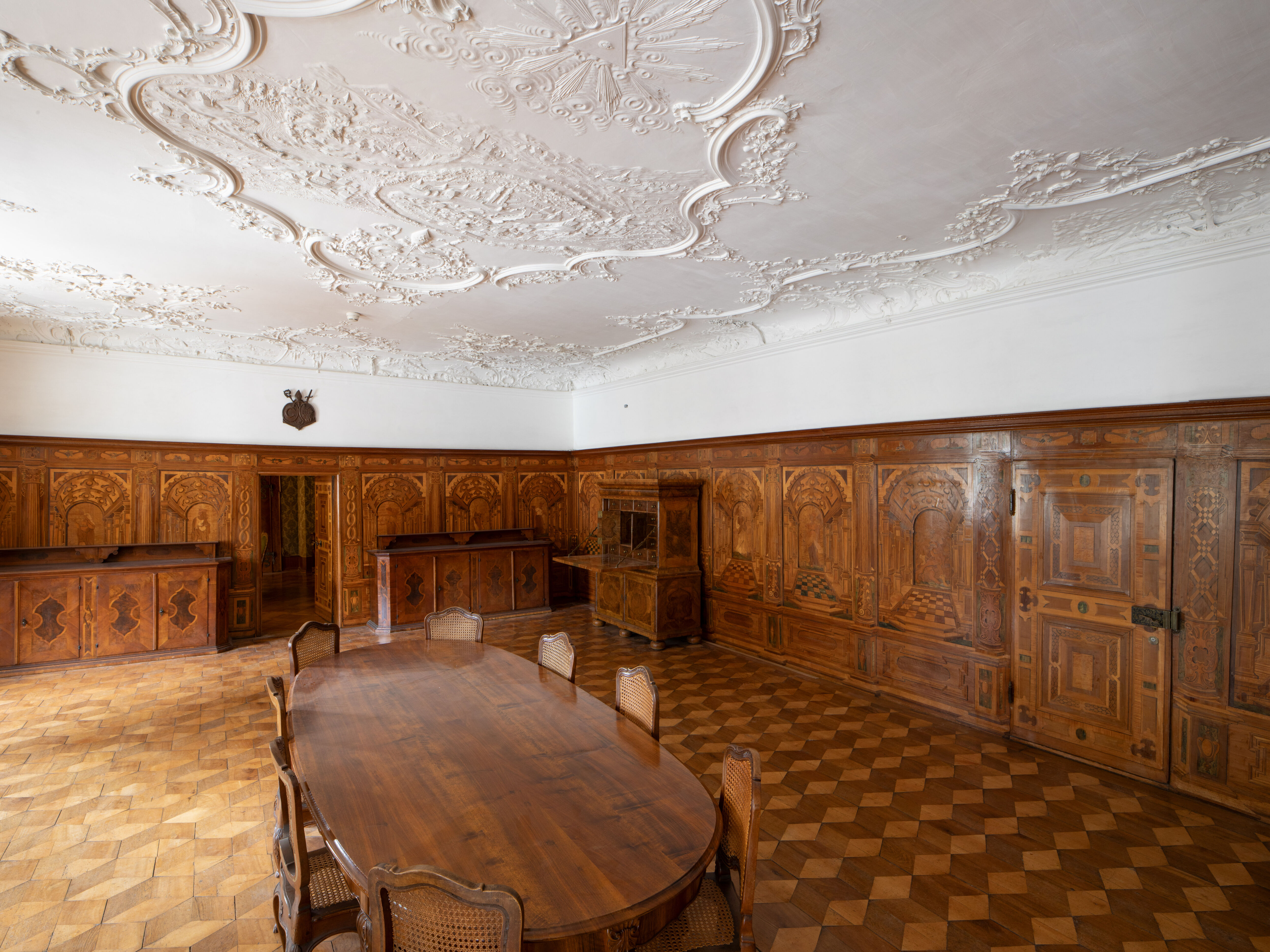 Innenansicht Abtsaal im Verwaltungstrakt Kloster Rheinau
