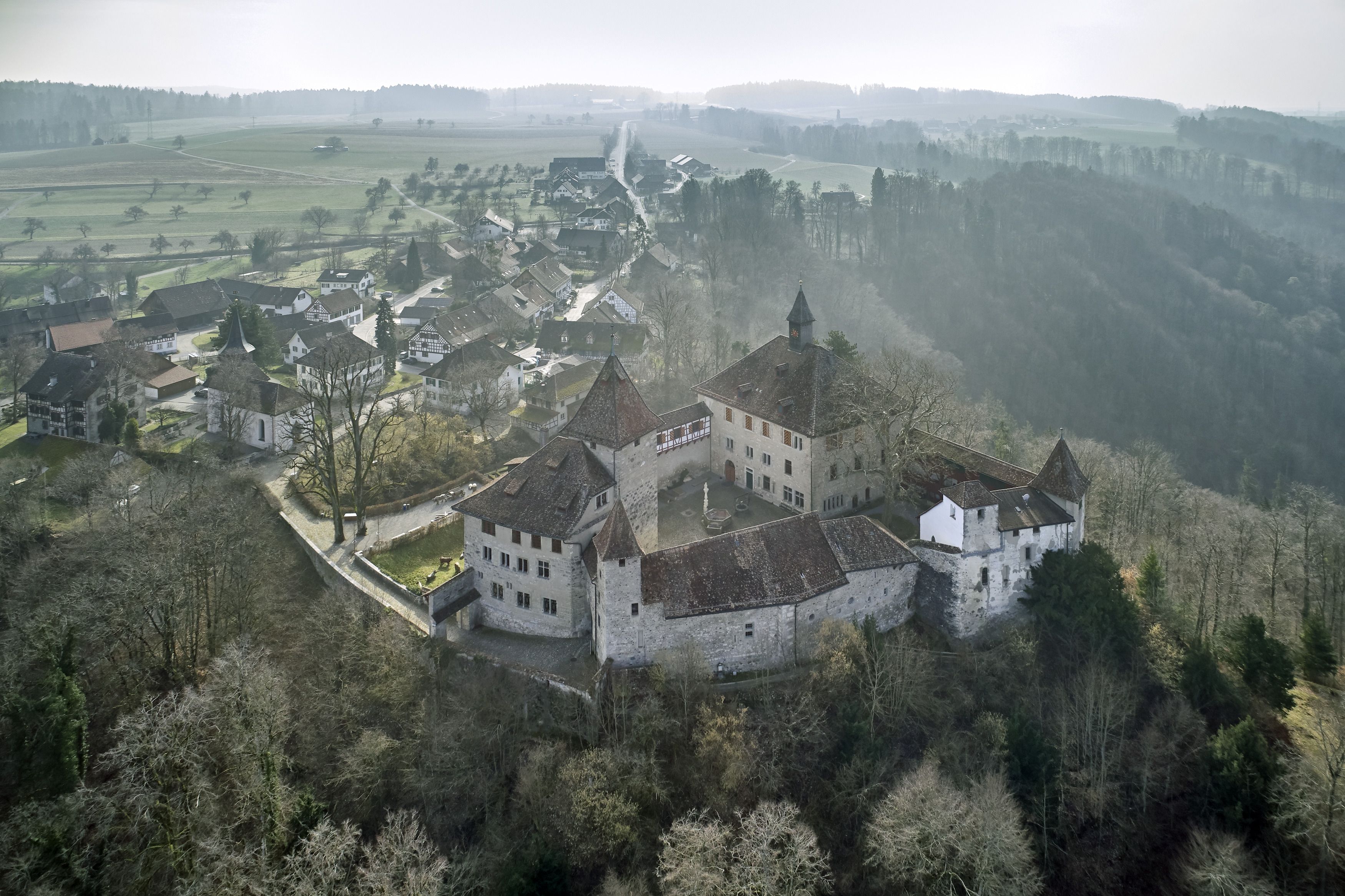 Luftbild der Kyburg, zimmermannfotografie