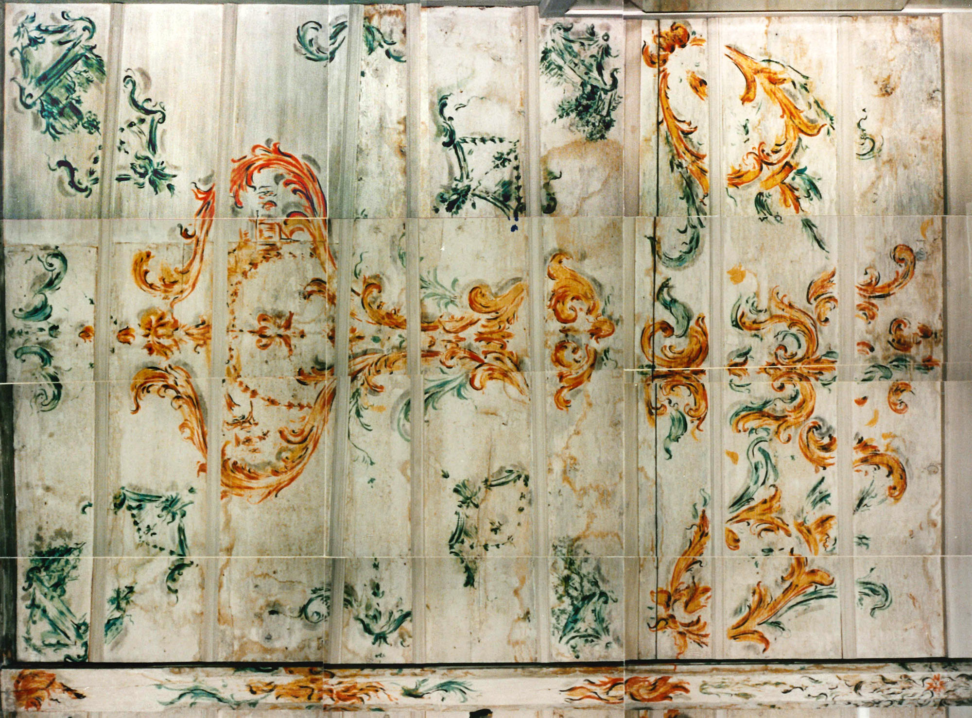 Pfarrhaus Entlebuch, Büro Obergeschoss. barocke Wand- und Deckenmalereien nach Restaurierung