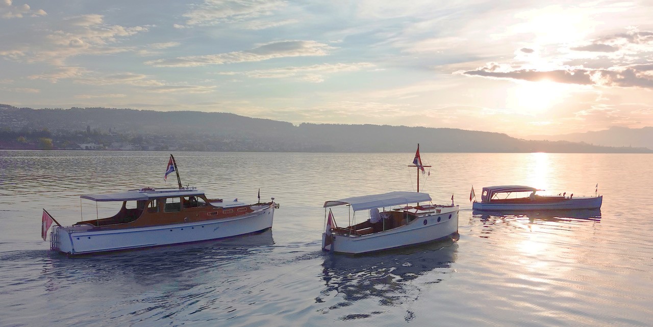 AJAX, FRÖSCH und ANNIE (v.l.n.r.) auf dem Zürichsee