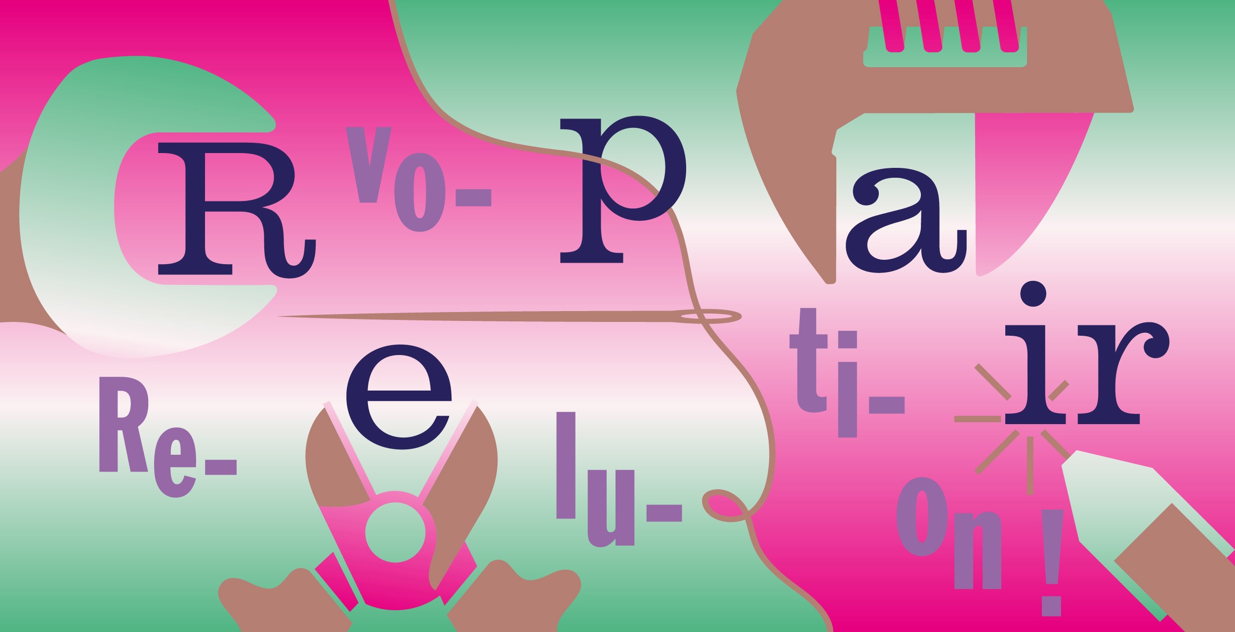 Plakat der Ausstellung Repair Revolution! im Museum für Gestaltung Zürich