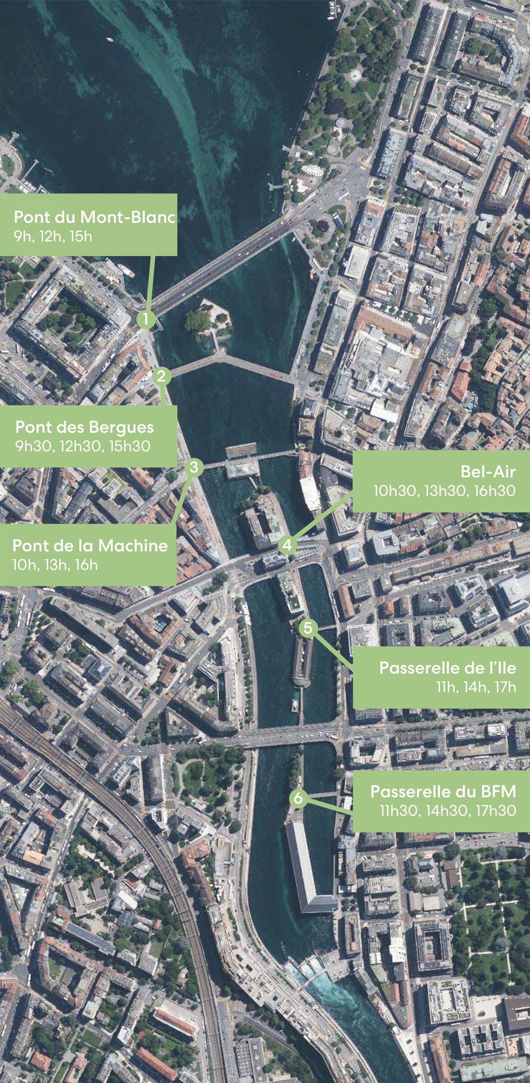 Le parcours des ponts pendant les JEP