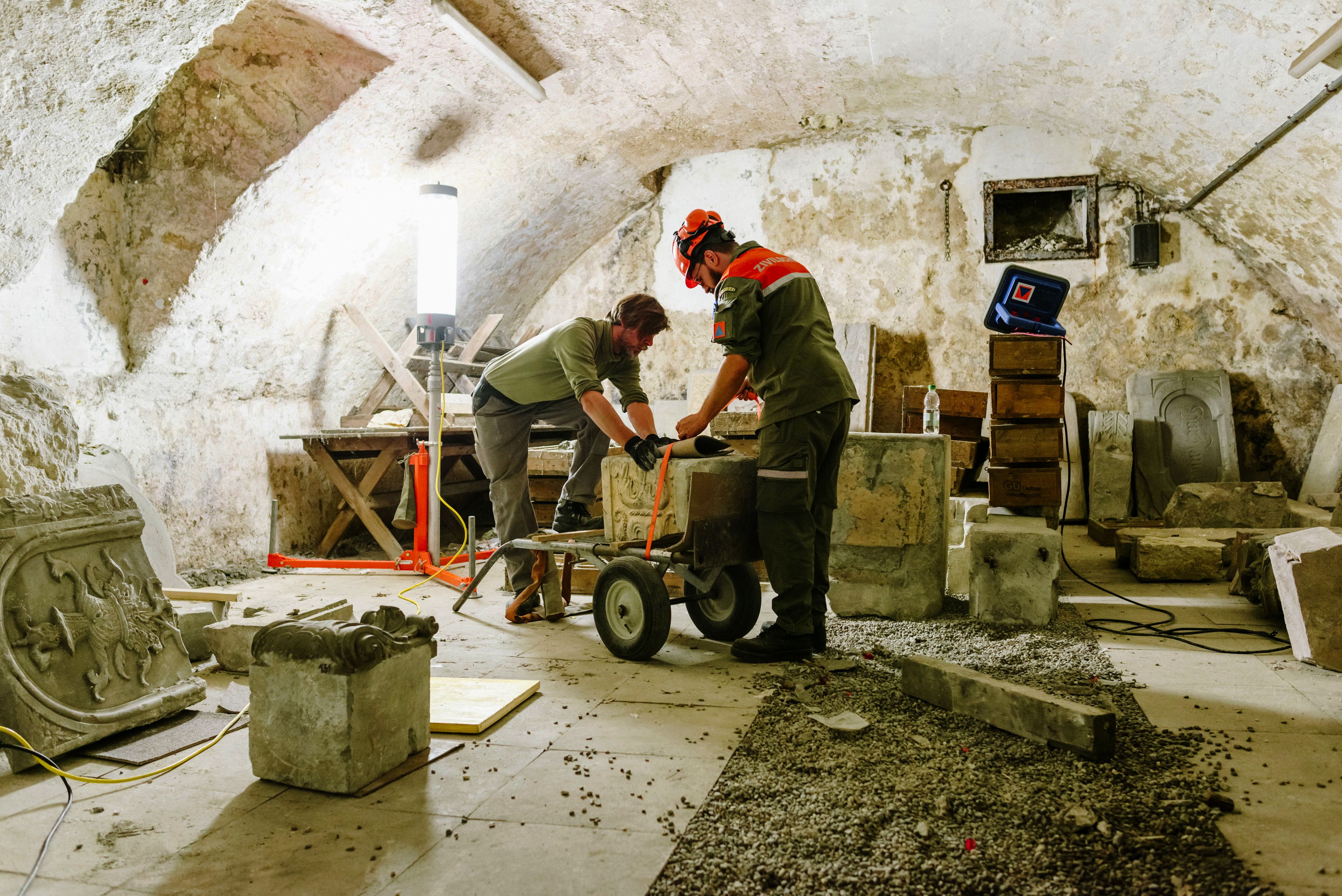 Lapidarium im Klosterkeller