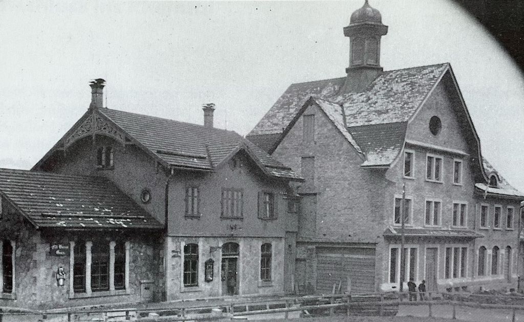 Bahnhofsgebäude Gais, historische Aufnahme